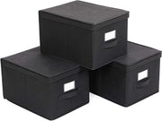 Organizzatori - Set: 3 Pezzi - Scatola di Archiviazione Multifunzionale 40x30x25cm Nero