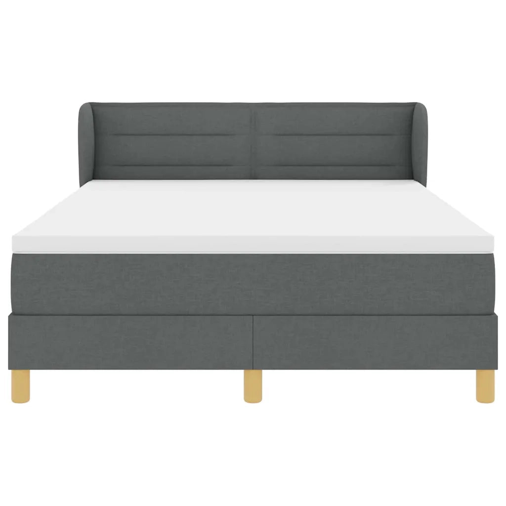 Letto a molle con materasso Grigio scuro 140 x 200 cm Tessuto 3340151
