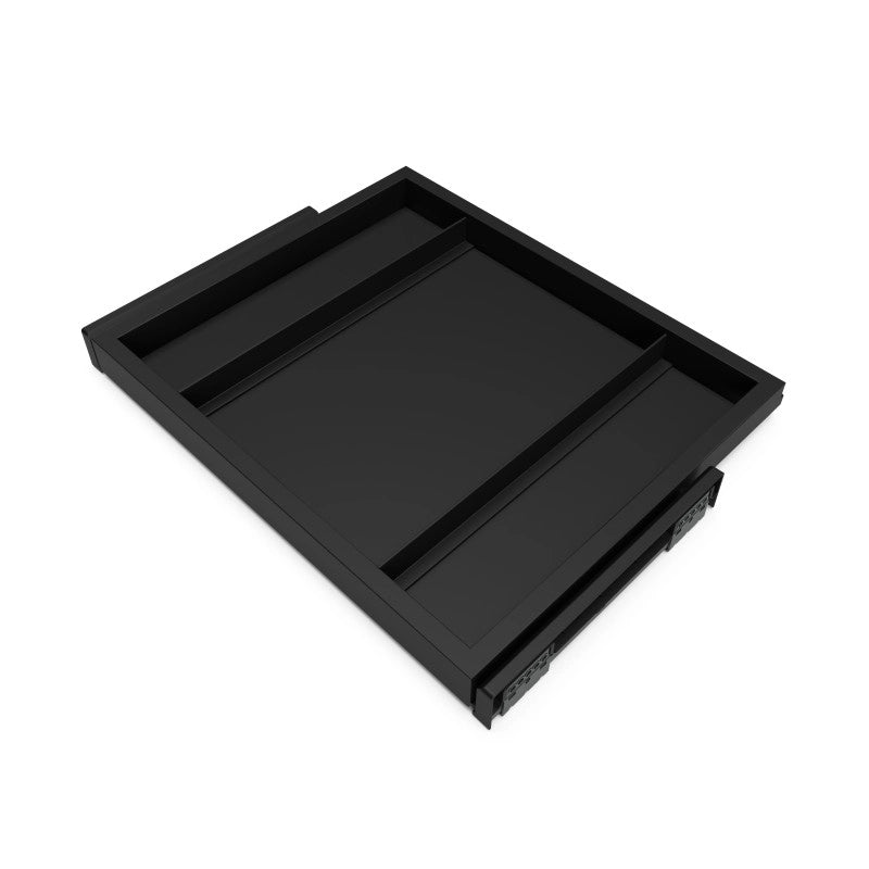 Kit di vassoio, 2 cestini organizzatori e telaio a scorrimento con chiusura ammortizzata per armadi, regolabile, modul..