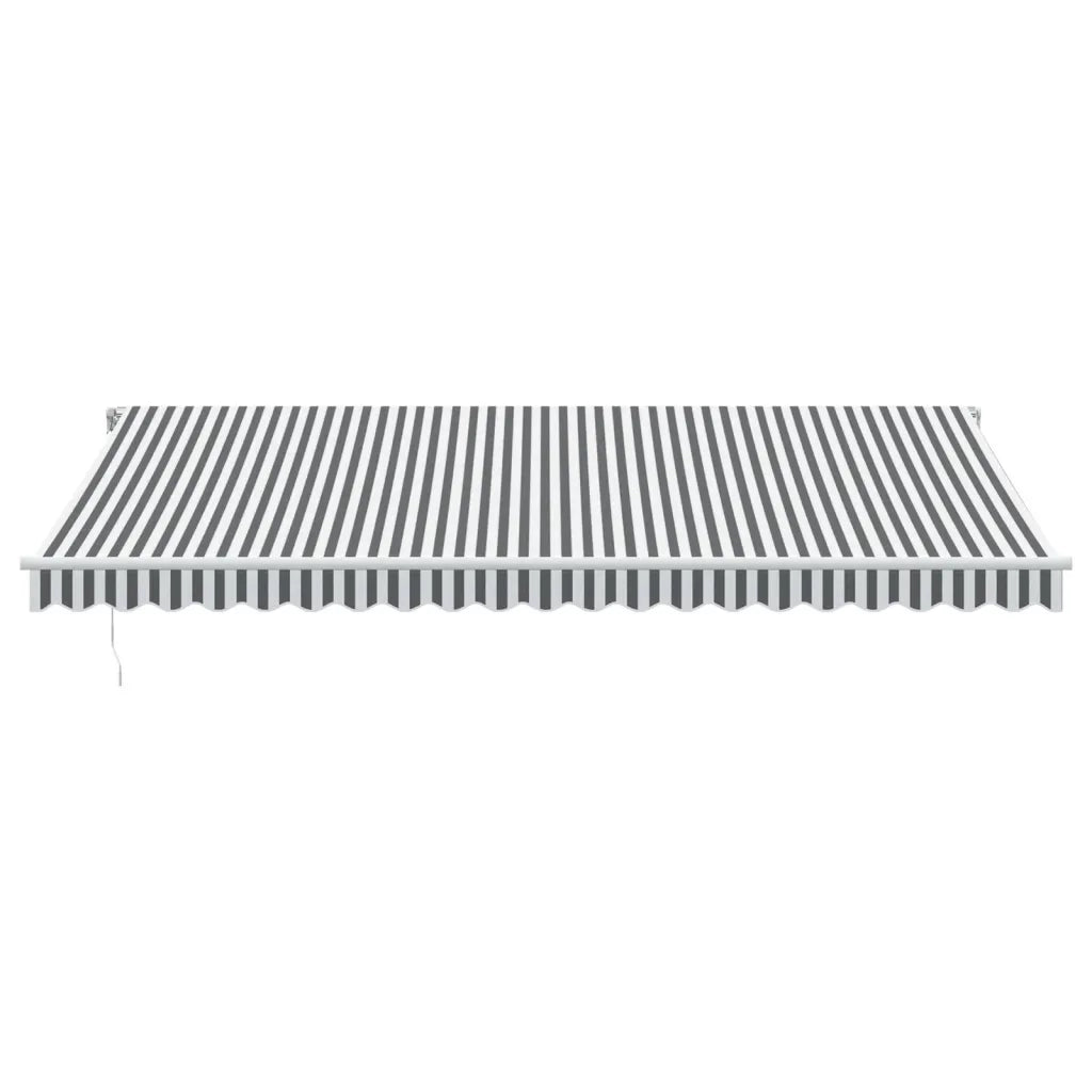 Tenda Retrattile Manuale con LED Antracite e Bianco 500x350 cm 3215801