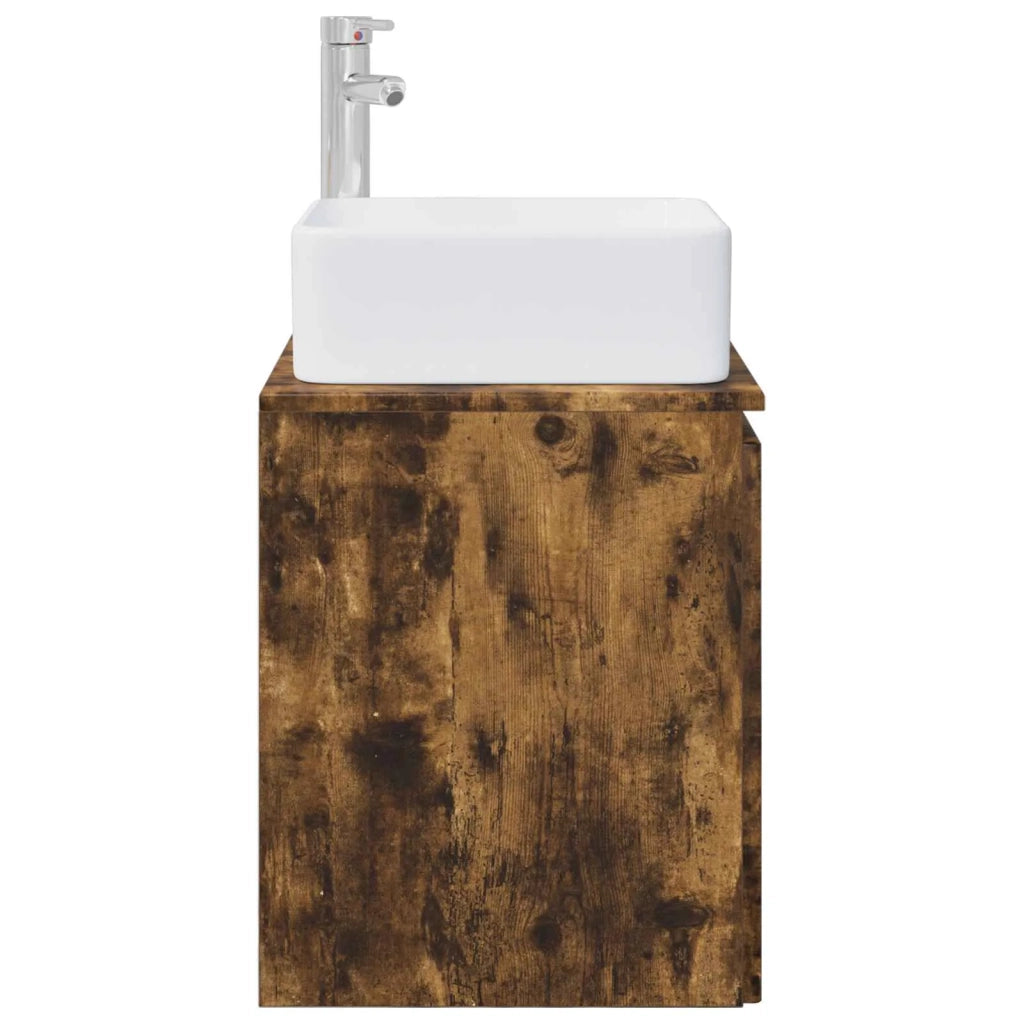 Mobile Lavabo da Parete Rovere Fumo 49,5 x 41 x 63 cm 890407
