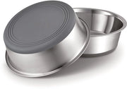 Ciotole per cani in acciaio inox | Base antiscivolo in gomma siliconica | 900 ml, 2 pezzi