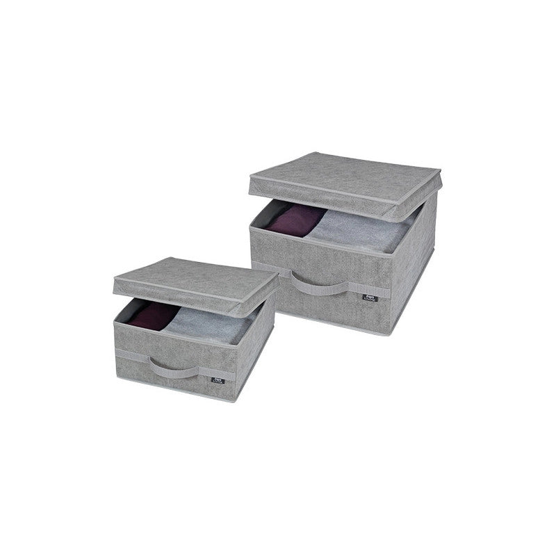 Scatola Stone box larga in TNT 38×50×24 cm con maniglia frontale – DOMO LIVING