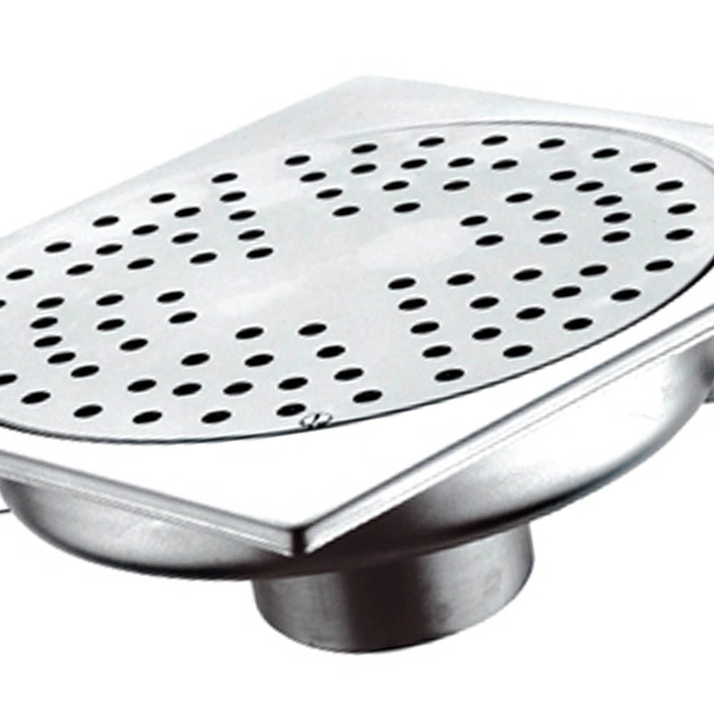 Piletta da pavimento sifonata in inox, cm 20x20