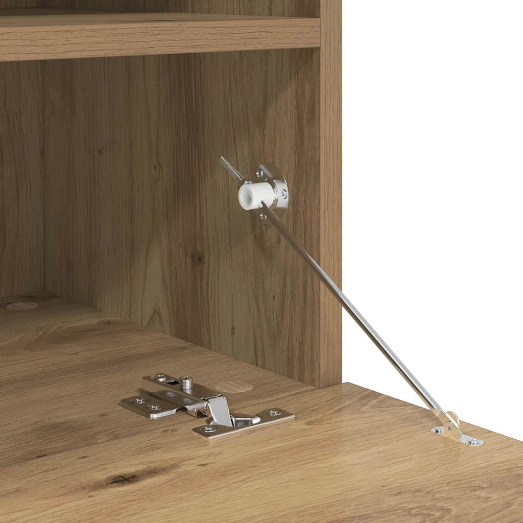 Mobile TV da parete con LED Rovere artigianale 100 x 30 x 40 cm 882984