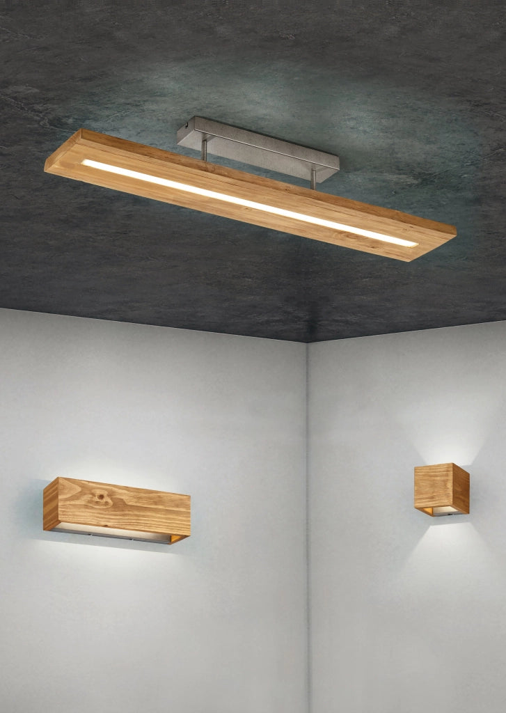 Plafoniera da Interno a LED in Legno naturale Colore di Legno