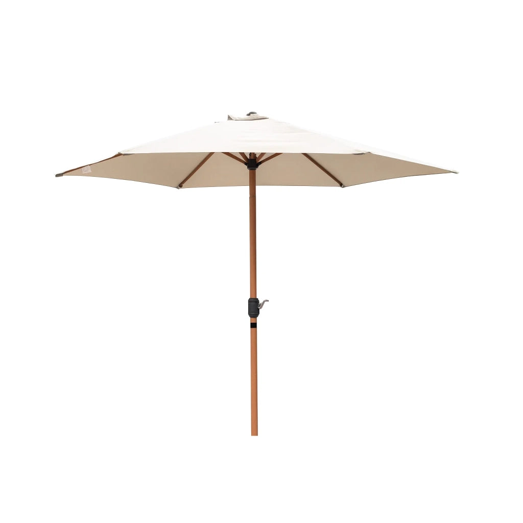 Ombrellone tondo da giardino Siro (Ø300 cm), acciaio e poliestere, palo diam. 38 mm, apertura antivento, con manovella, senza base