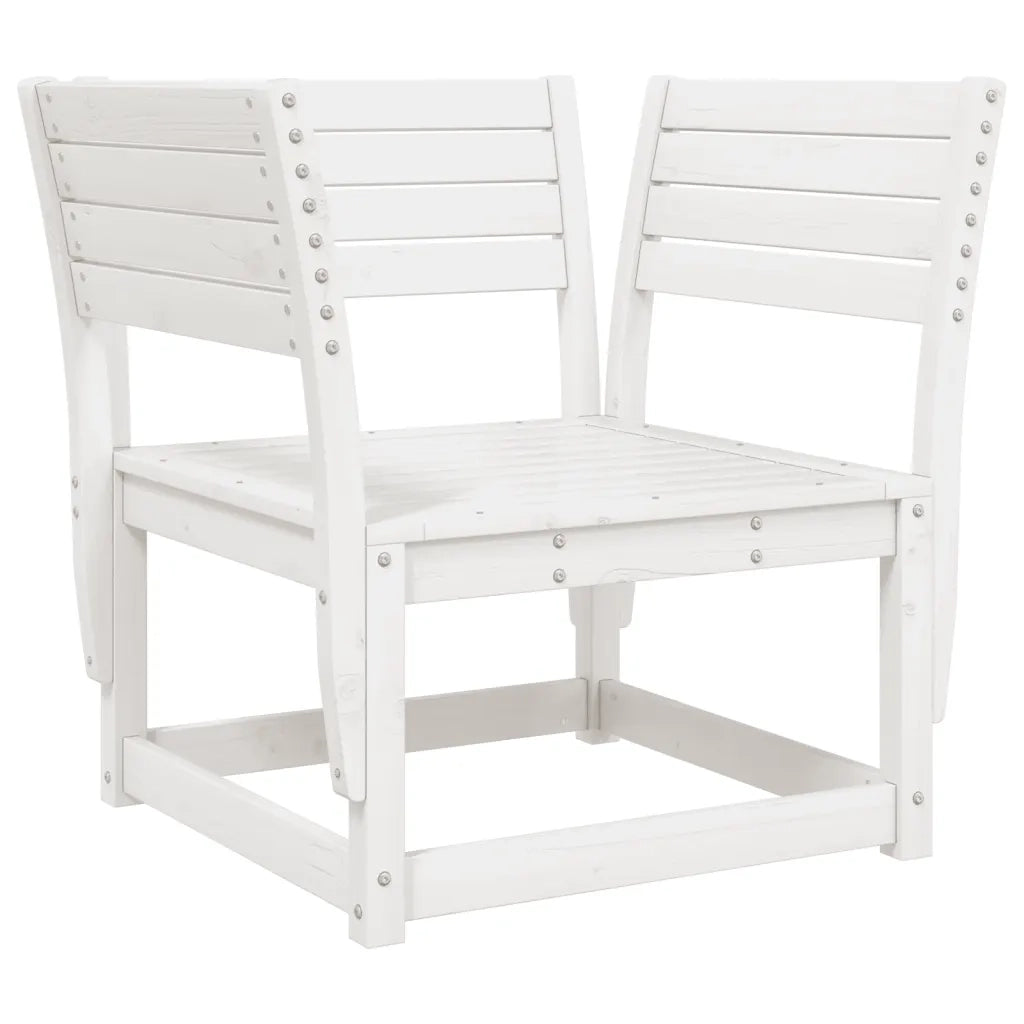 Set Salotto da Giardino 5 pz Bianco in Legno Massello di Pinocod mxl 88285