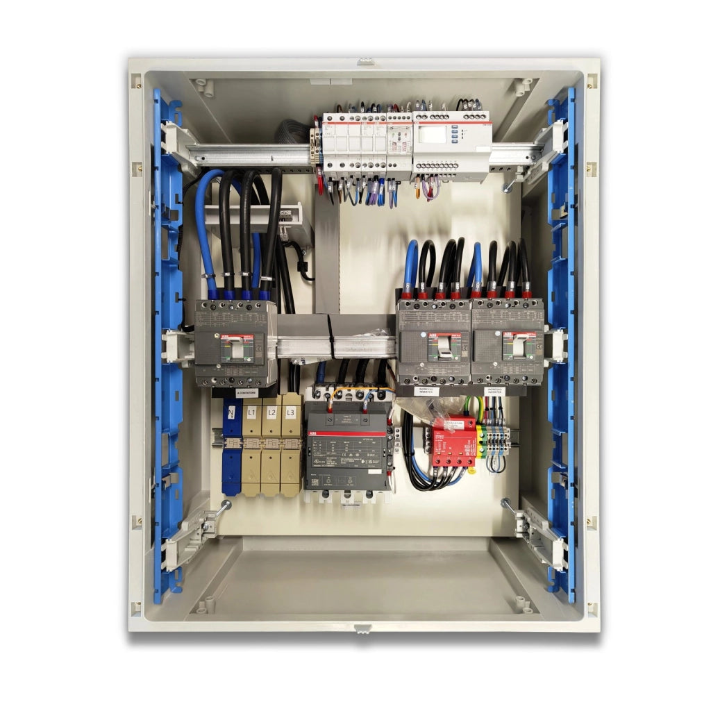 Quadro Elettrico Fotovoltaico AC Trifase Doppio Inverter 100kW 160A 400V IP66, 140 x Moduli, Differenziale Tarabile QACT100-2