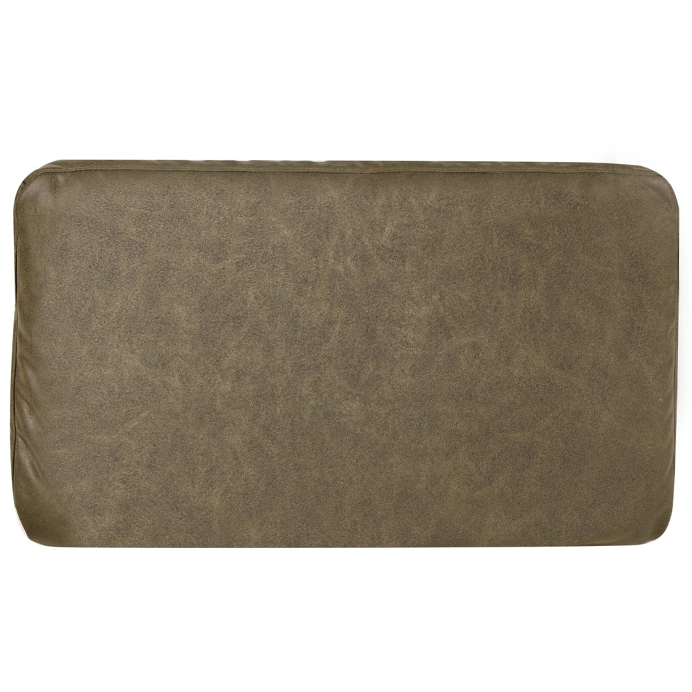 Chaise longue in ecopelle con inserti verde lato sinistro stile moderno tradizionale