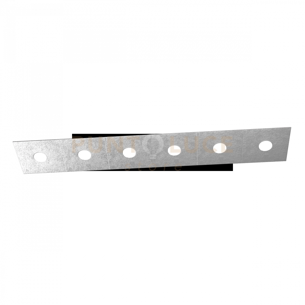 ECCENTRIC APPLIQUE-PLAFONIERA 6 LUCI FOGLIA ARGENTO 1156-6L-FA
