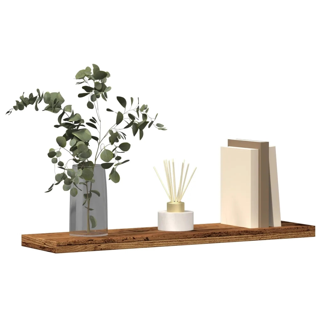 vidaXL Mensole a Parete 4 pz Legno Antico 40x10x1,5 cm in Truciolato