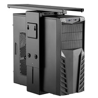 Supporto PC fisso Porta case sotto scrivania, max 10 kg, girevole a 360° con guida scorrevole