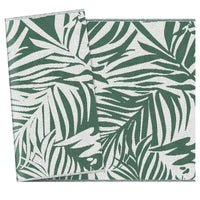 Tappeto da Esterno Reversibile 152x243 cm con Fantasia Geometrica Verde e Bianco