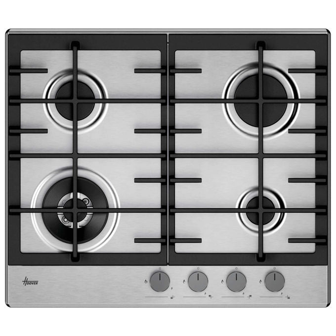 Hoover HHG6BF4C3X Piano Cottura a Gas Inox da Incasso 60 cm