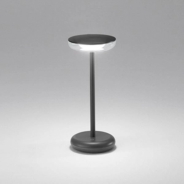 LAMPADA DA TAVOLO A LED RICARICABILE GRIGIO SCURO LUCE CALDA 3000K SOAP PERENZ