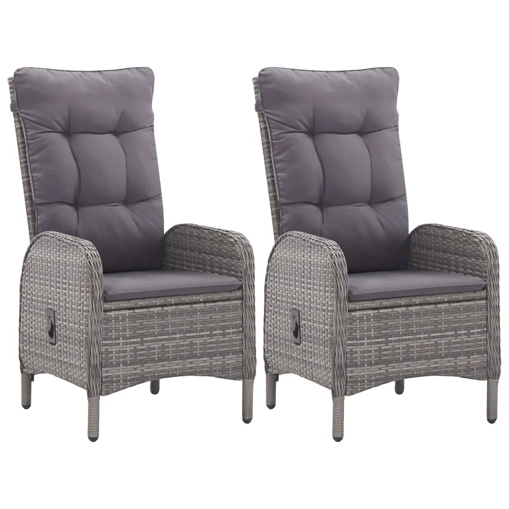 Set Mobili da Pranzo per Giardino 3 pz Grigio cod mxl 44325