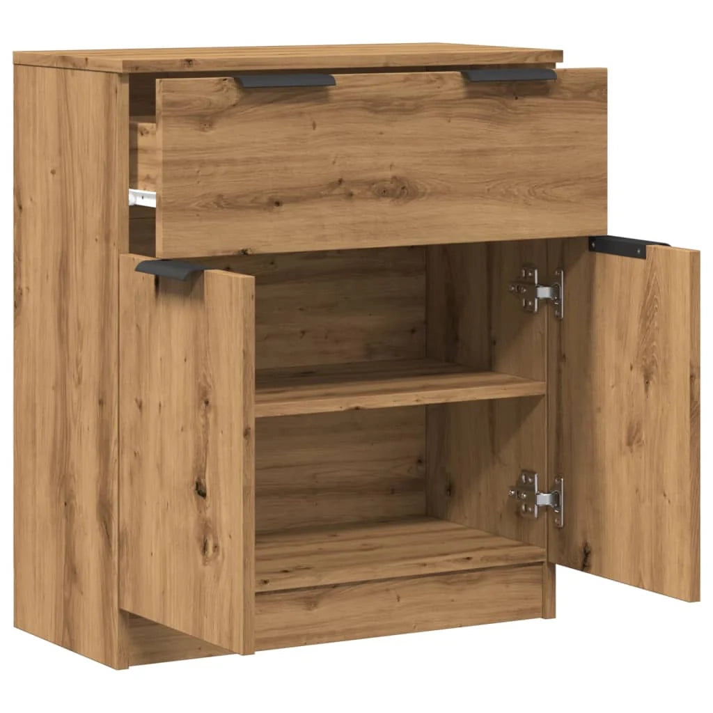 Buffet credenza cassettiera armadio mobile contenitore organizer cucina soggiorno salotto fatto a mano 60 x 30 x 70 cm legno ingegnerizzato marrone 02_0030814
