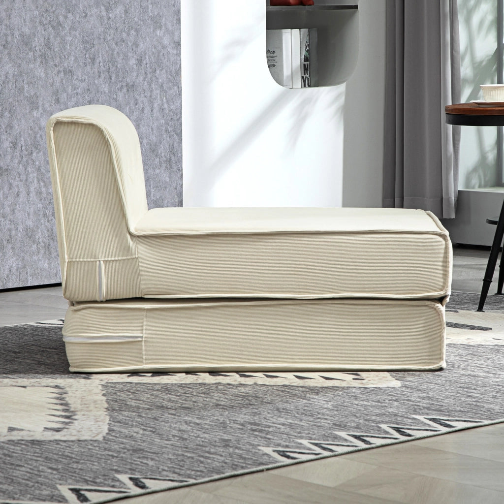 Letto Divano Pieghevole Imbottito ¨C Zephmum ¨C Bianco 90x200