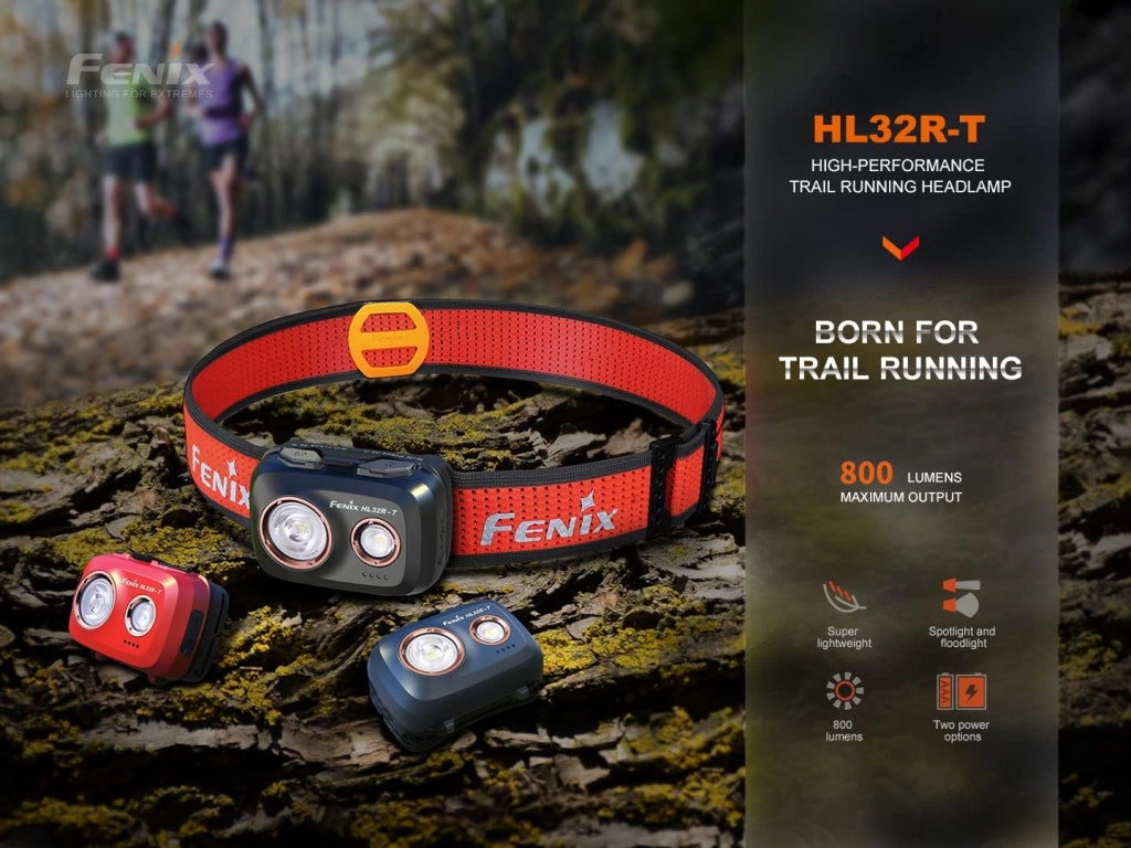 Torcia frontale LED FENIX HL32R-T 800 lumen 132 metri