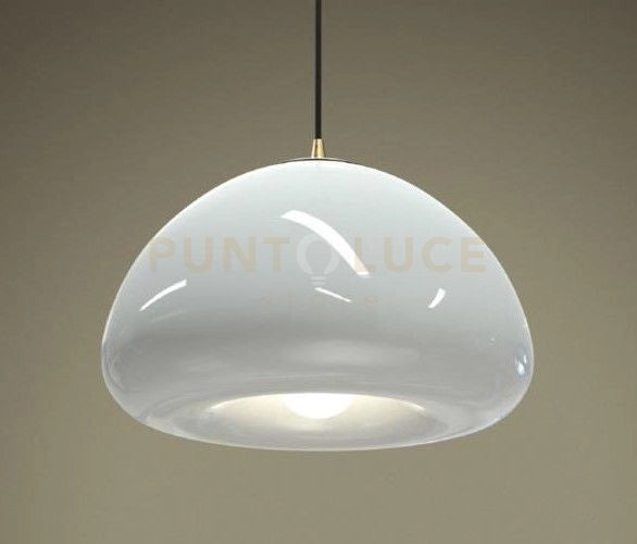 LUXOR-G Sospensione 1 luce in vetro grigio con particolare in ottone spazzolato e cavo nero in tessuto regolabile lungo 400cm Attacco E27 senza base