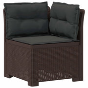 Divano da Giardino a 1 Posto con Cuscini Aspetto Rattan PP 8011837