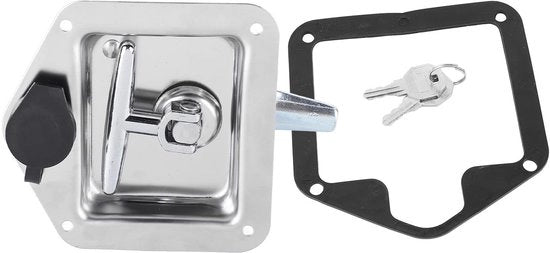 Maniglia a T con slot in acciaio inossidabile - Multiplo utilizzo - Meccanismo di chiusura - Installazione facile - Progetto duraturo - Slot per la porta