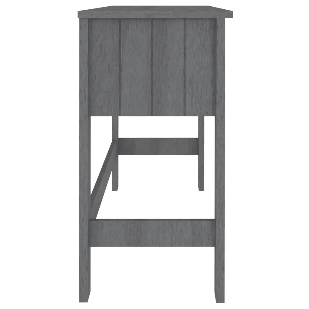 Scrivania | Tavolo da Ufficio HAMAR Grigio Scuro 110x40x75 cm in Legno di Pino