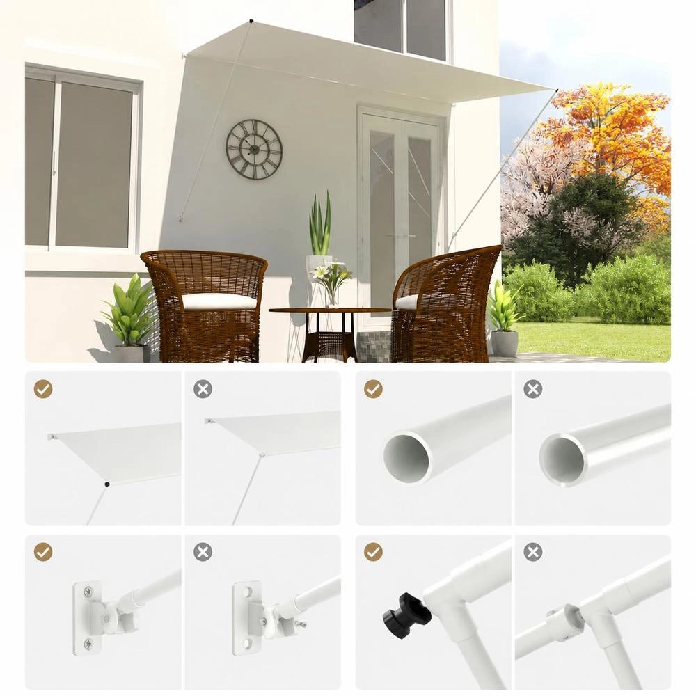 Retractable Awning 250x150 Cm Cream
