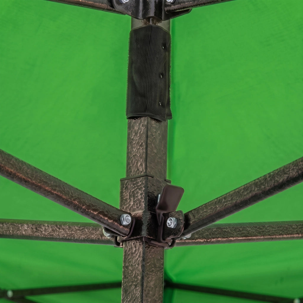 Gazebo richiudibile 3x3 pieghevole a fisarmonica automatico mercato tenda con sacca colore verde
