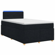 Letto box spring con materasso Nero 120 x 190 cm Tessuto 3452375