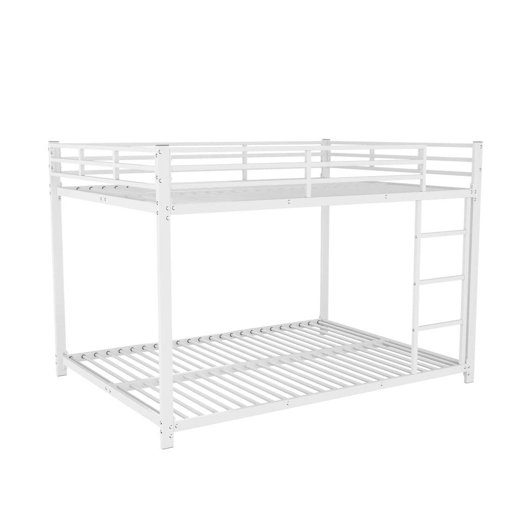 Letto a castello 140x200 cm salvaspazio; struttura stabile; metallo bianco