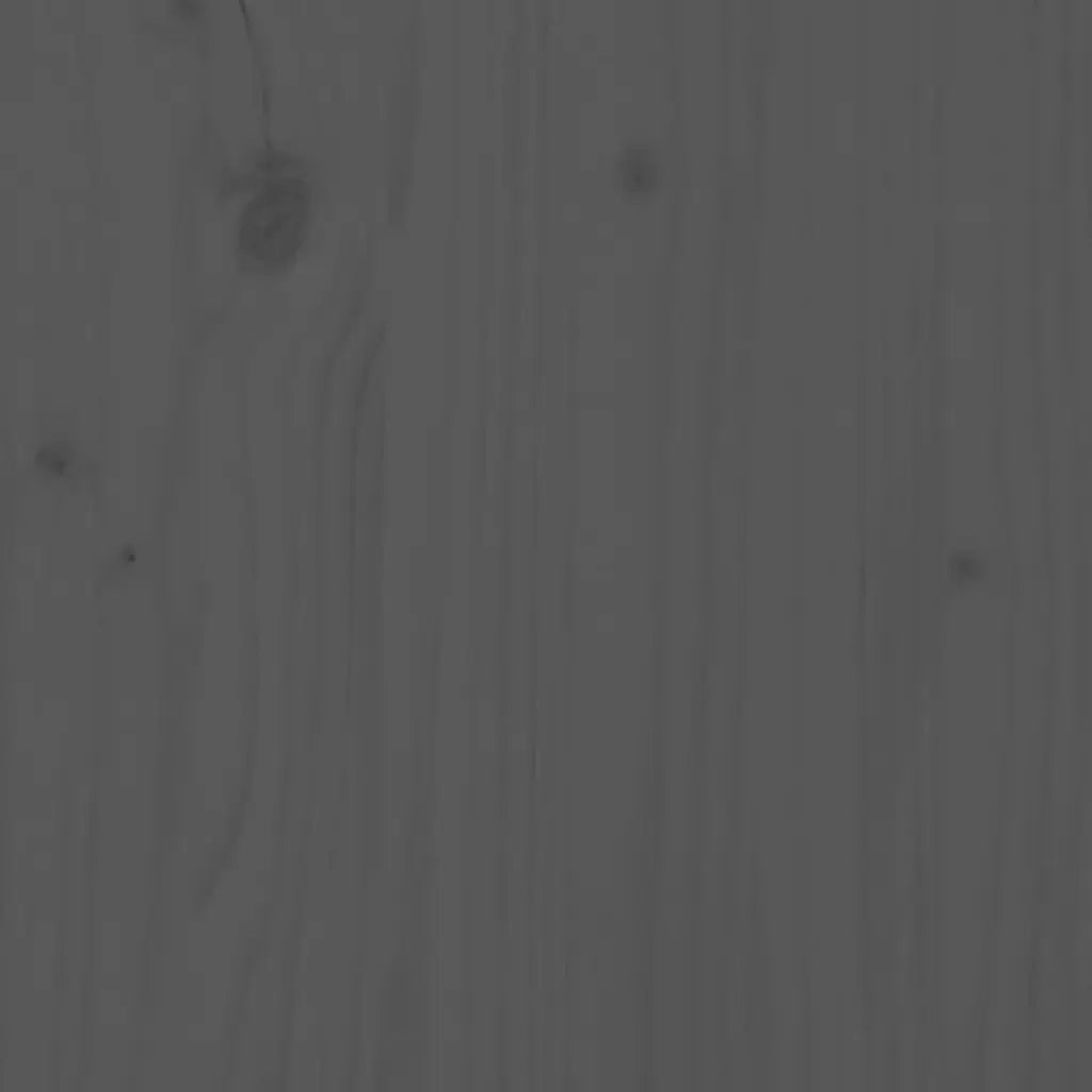 Tavolino da Salotto Grigio 80x55x40,5 cm Legno Massello di Pino