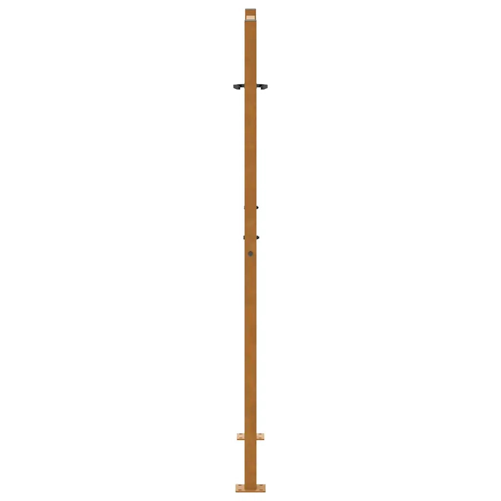 Cancello da giardino 100x125 cm in acciaio corten con design a foglia 4100965