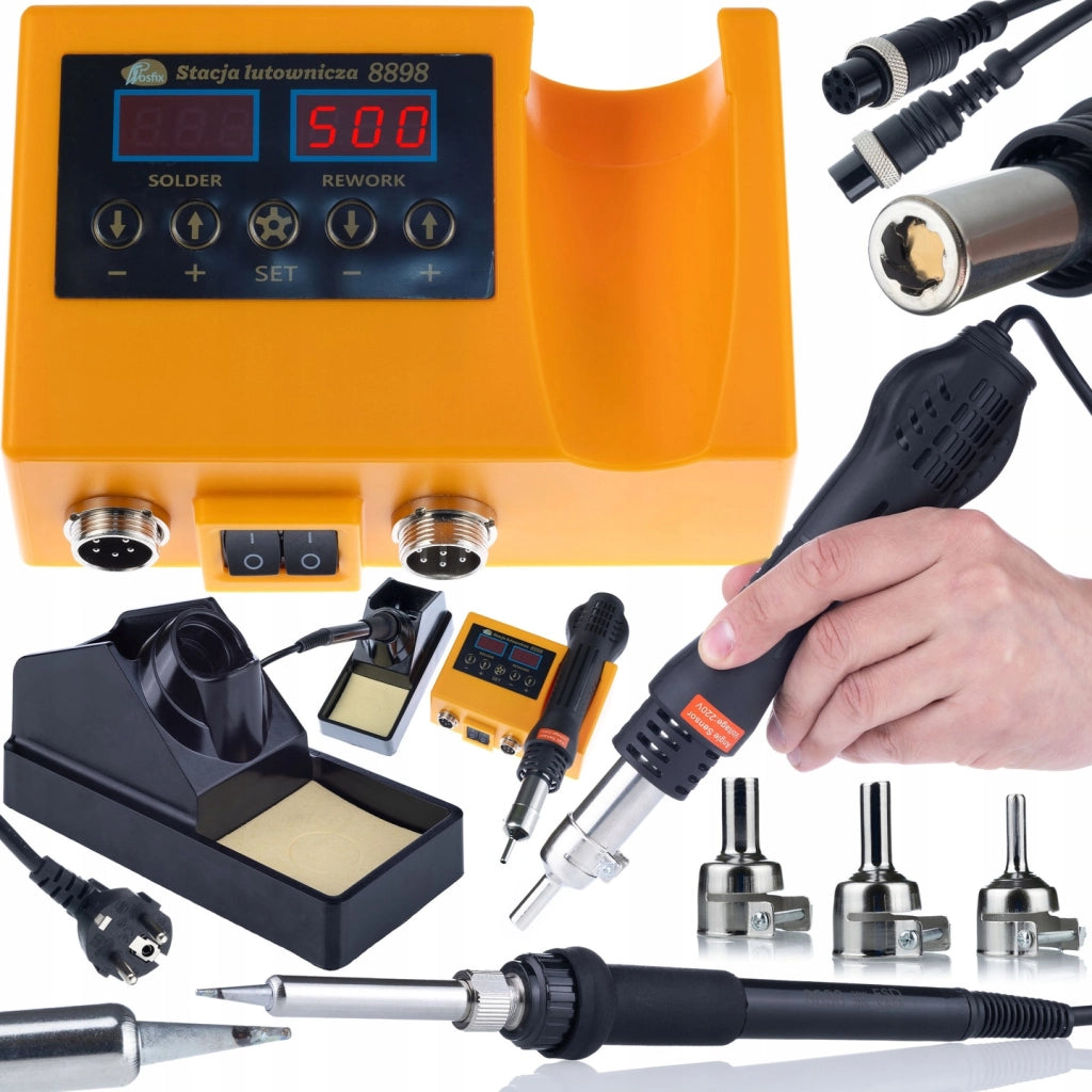 Zasilatore da Laboratorio AmpRush RARES-3210 32V 10A + Stazione Saldante 2in1 Orange Husky OH660 + Flux RMA-223 e NC-559