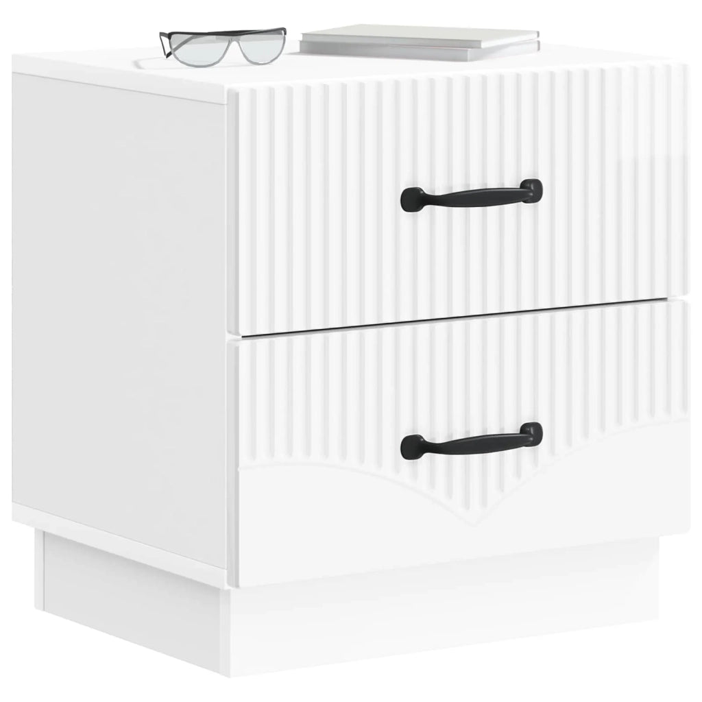 Armadio da Notte 2 pcs Bianco Lucido 43 x 34,5 x 44,5 cm 895224