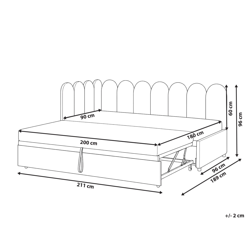 Letto a castello rivestito in velluto rosa pastello 90/180 x 200 cm con rete a doghe
