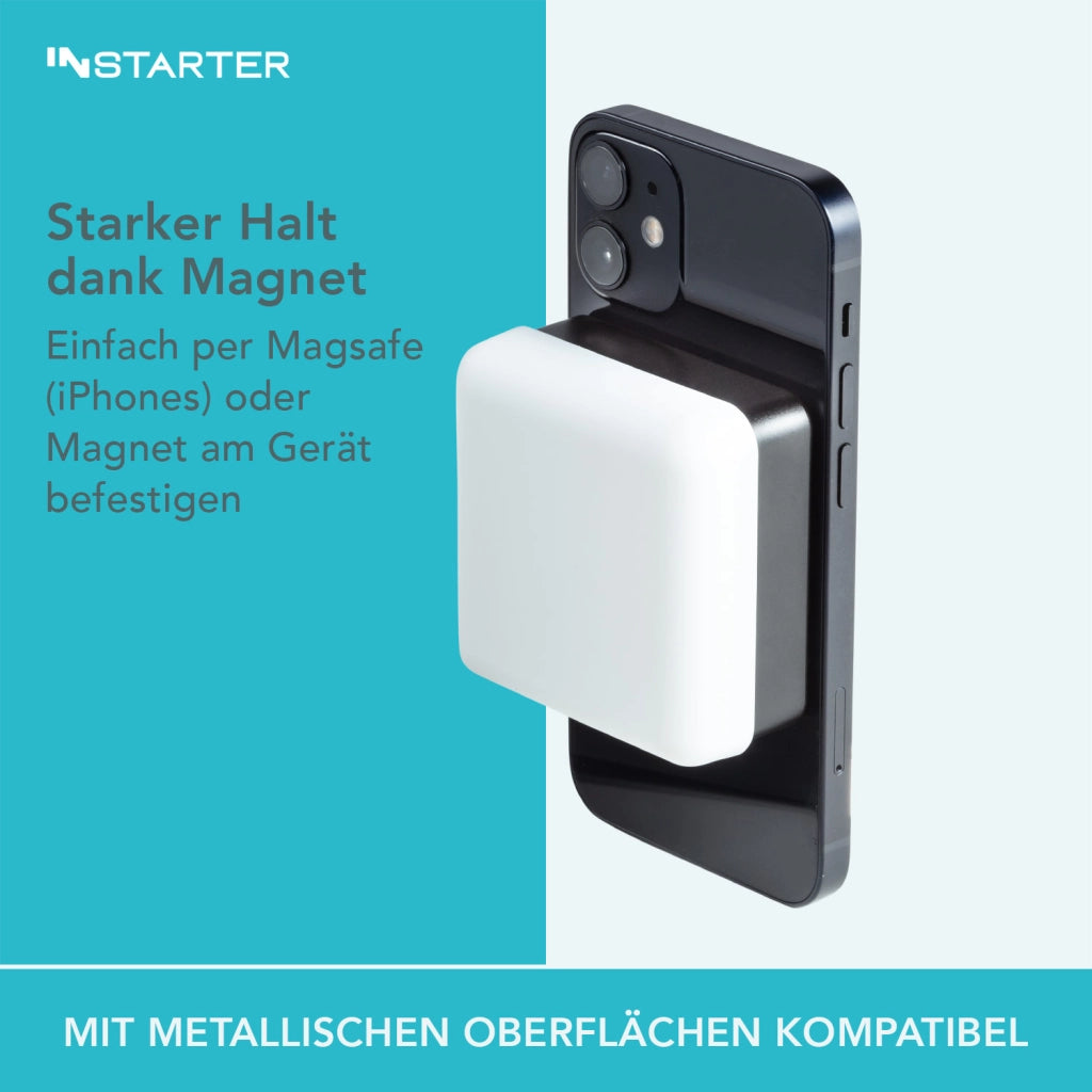 Instarter Mini LED RGB Luce per smartphone, fotocamera, fotografia, videochiamate, streaming, temperatura di colore 3200-7500K
