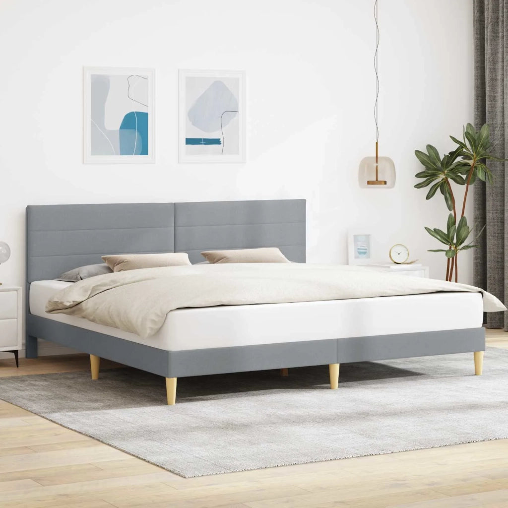 Struttura del letto-Giroletto Grigio Chiaro 180 x 200 cm Tessuto 966085