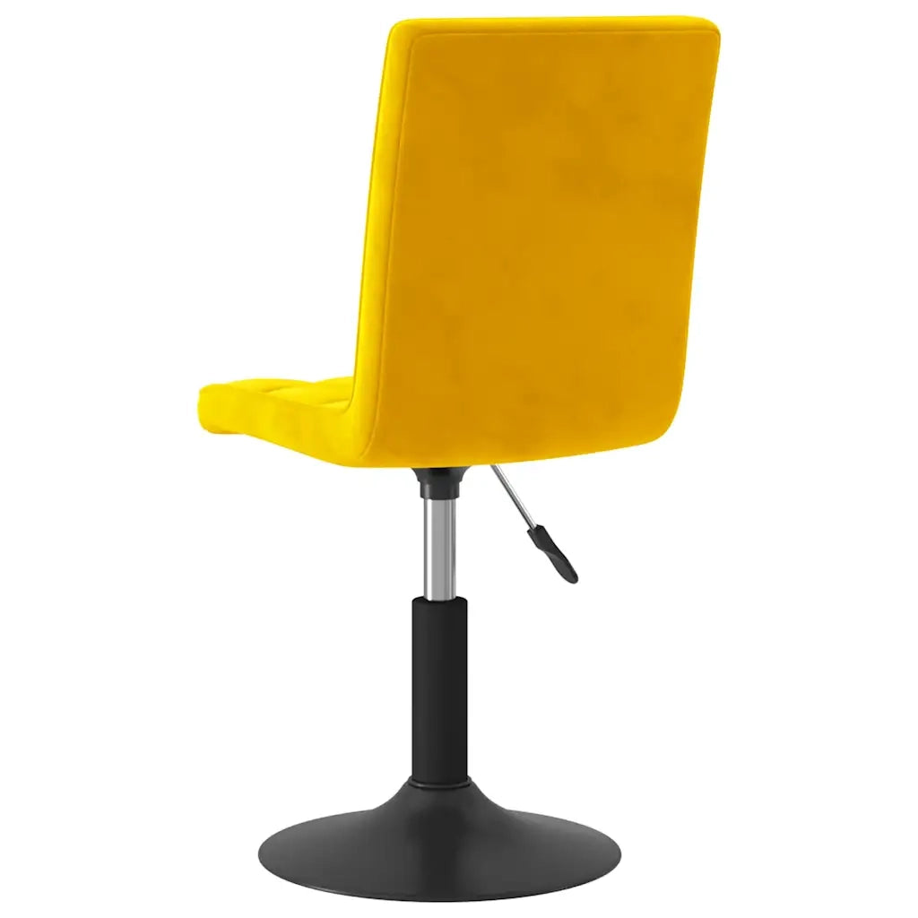 Sedie da Pranzo Girevoli 4 pz Giallo Senape in Velluto 3089296