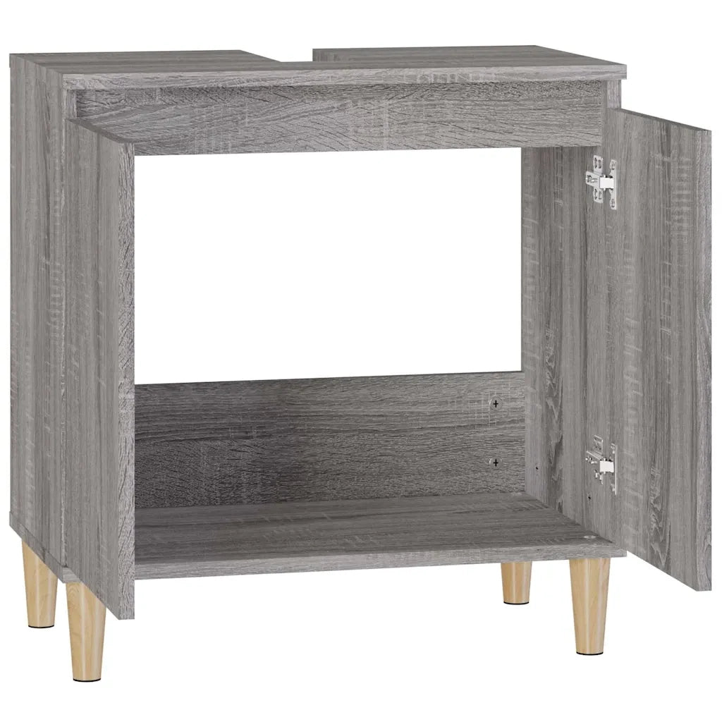 Mobile Lavabo | Armadio Lavabo Grigio Sonoma 58x33x60 cm in Legno Multistrato
