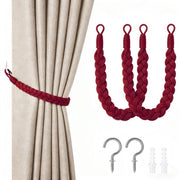 Pari di cordoncini per tende - 60cm cordoncino per tenda con nodo - cordoncini per tende a mano - cordoncini per tende a spirale - con ganci - adatto per casa, ufficio, soggiorno, camera da letto