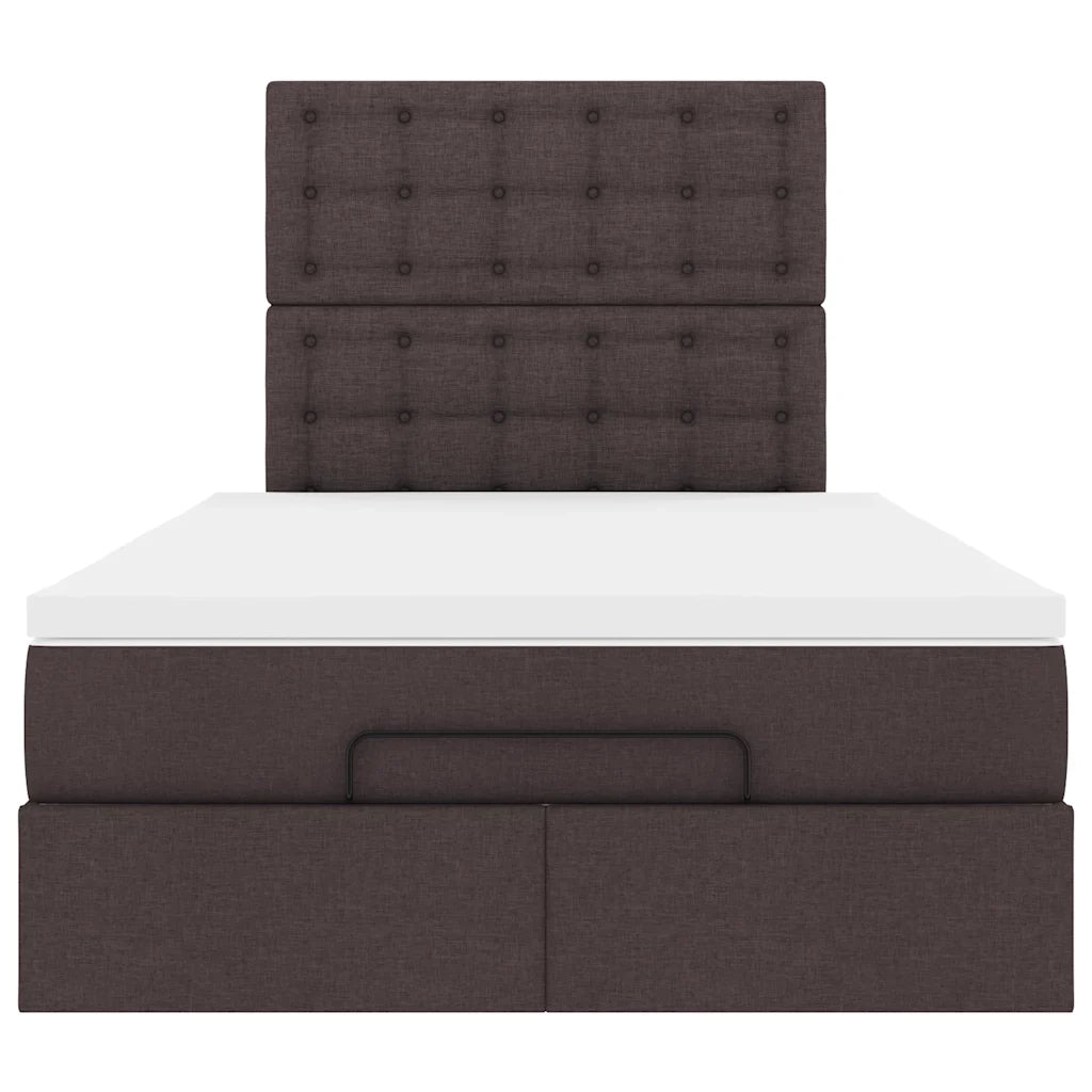 Struttura Letto Pouf con Materasso 120x200 cm in Tessuto 3314165