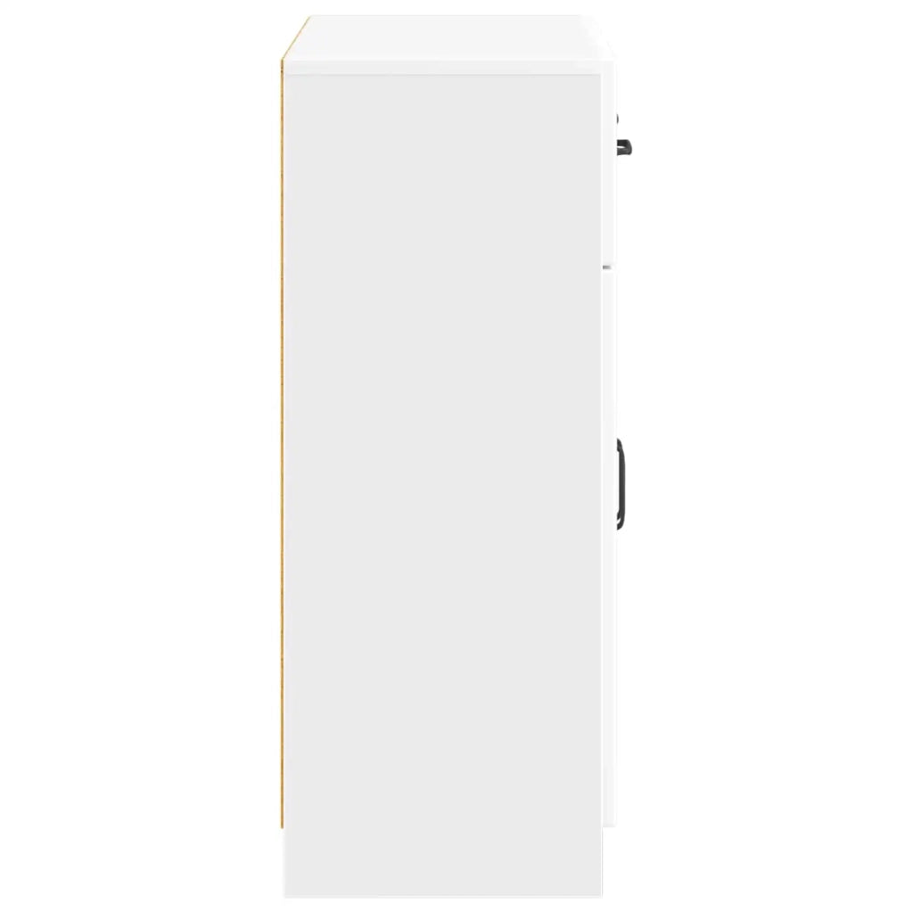 Credenza Bianco Lucido 66 x 34,5 x 87 cm Legno ingegnerizzato