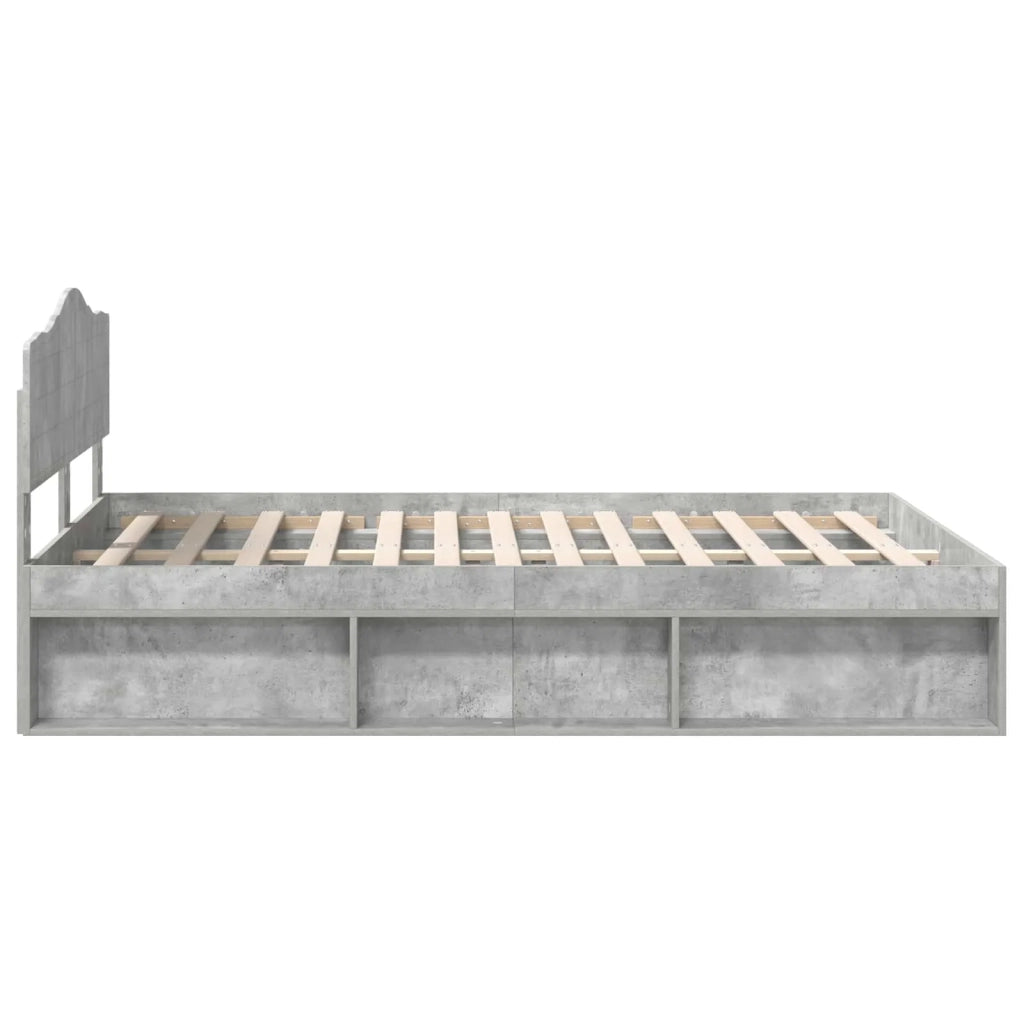 Struttura del letto Calcestruzzo 140 x 200 cm Pino massello 3412892