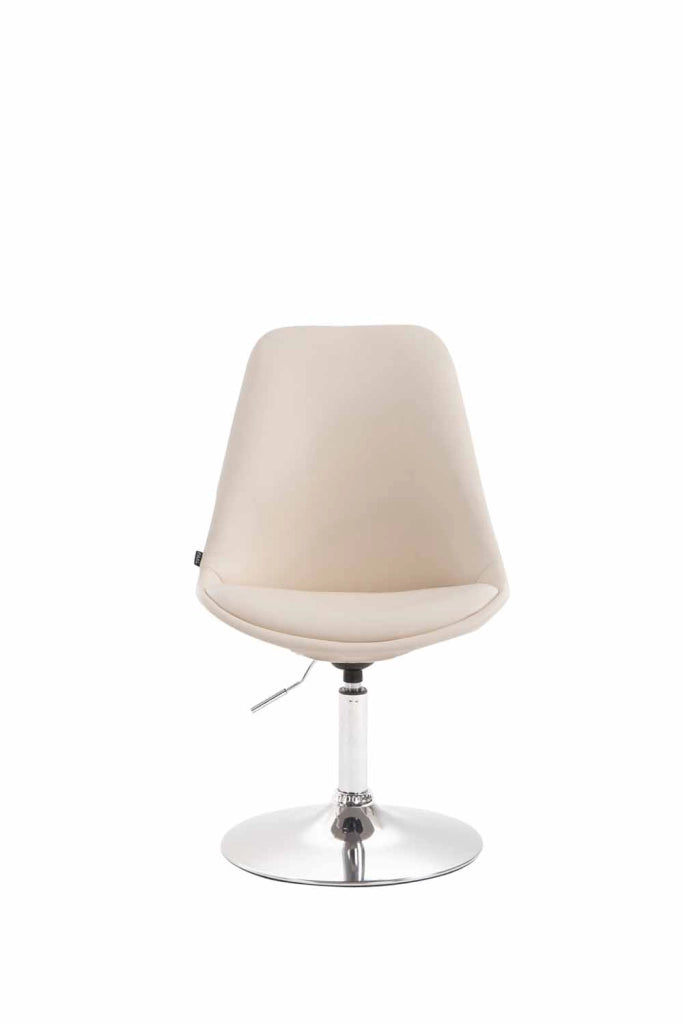 Sedia da pranzo MAVERICK in similpelle crema,cromo