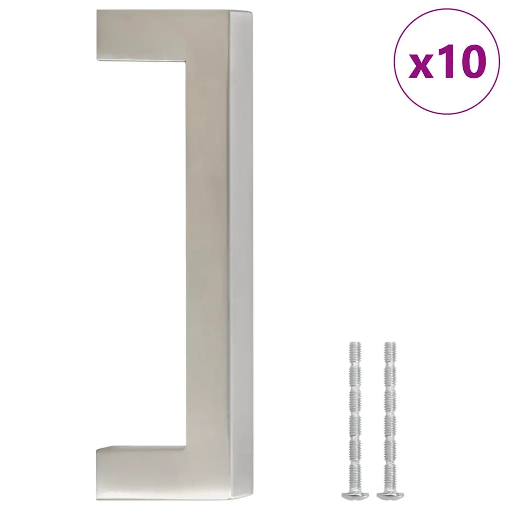 Maniglie per Mobili 10 pz Argento 96mm in Acciaio Inox CFW5657970