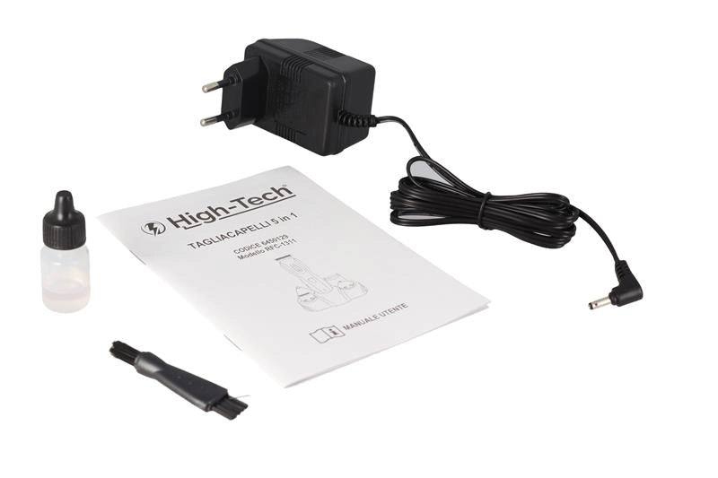 HIGH-TECH TAGLIA CAPELLI E REGOLABARBA WIRELESS 5 IN 1 CON AUTONOMIA DI RICARICA DI 60 MINUTI ASENZA FILI