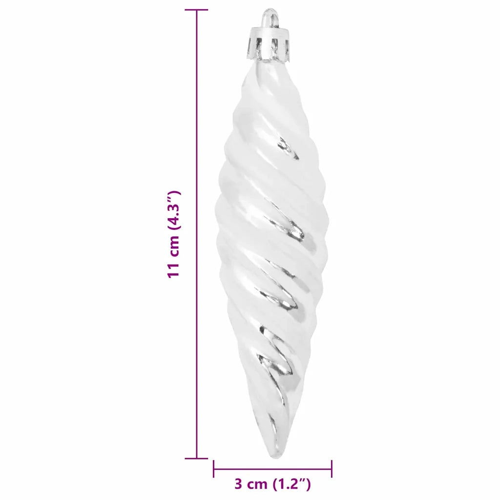 Palla a spirale di Natale 40 pz Argento Plastica CFW2901774