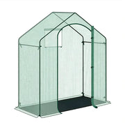 Serra da giardino 200x80x200 cm in acciaio e PE verde per terrazza e balcone